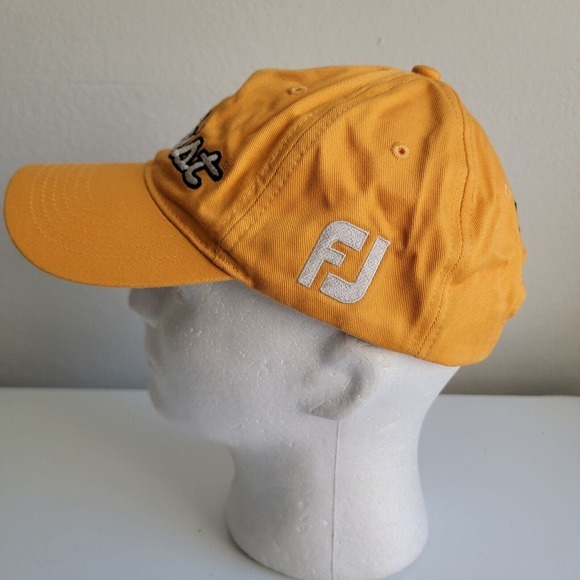 Titleist FootJoy FJ‎ Golf Strapback Hat Cap Logo Yellow Blue Adjustable Men - Picture 5 of 9